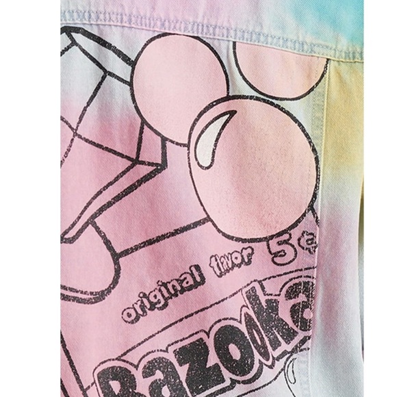 Justice Girls Ring Pop Bazooka Collab Denim Jacket, NWT - XL - Picture 5 of 5